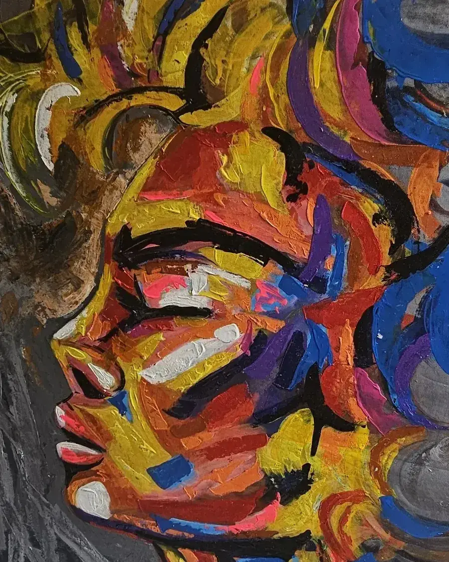 Golden Profile, artwork by John Kwame Eduafo
