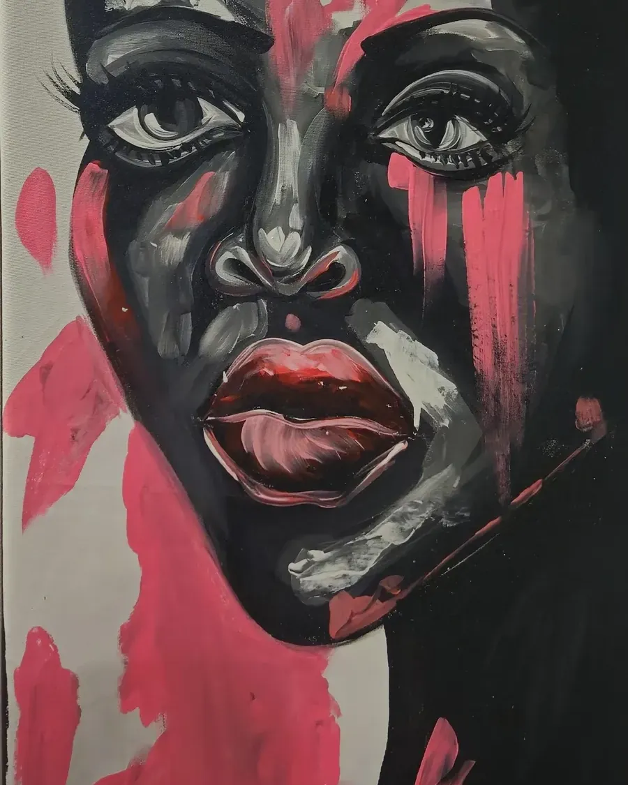 Pink Lady, artwork by John Kwame Eduafo (signed Citizen Kwame)